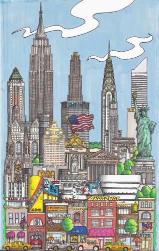 10" x 16" $700 Unframed - I Love NY" Collage - Edition Size
