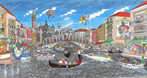 Venice, The Grand Canal, $900 Unframed, 29.5" x 16" Edition Size 400 by Steve Szynal