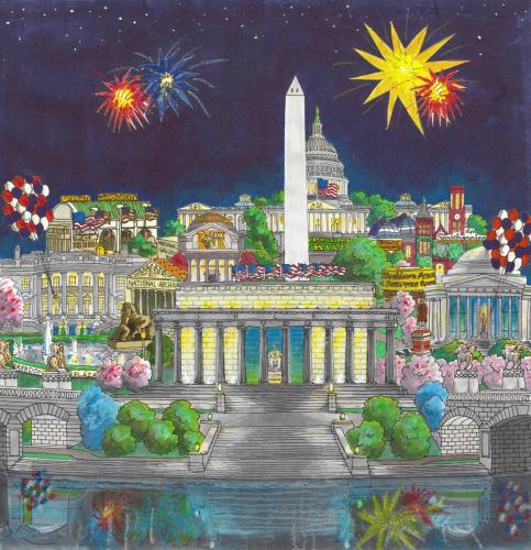 Washington Monumental $550 unframed, 11" x 11" Edition size 550 by Steve Szynal
