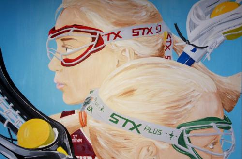 szynal sports art sara and julia lax painting-1400px